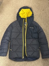 Columbia Kids Winter Jacket Size Small Quilted Omni-Heat Navy Puffer Coat