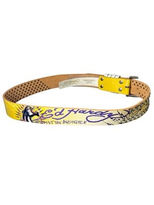 Ed Hardy by Christian Audigier Genuine Leather Belt Panther  display picture 1
