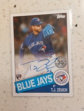 2020 Topps T.J. Zeuch 1985 Topps Auto 35th anniversary auto Toronto Blue Jays