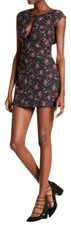 NWT Free People Black Combo Say Yes Jacquard Mini Dress Size Small 2