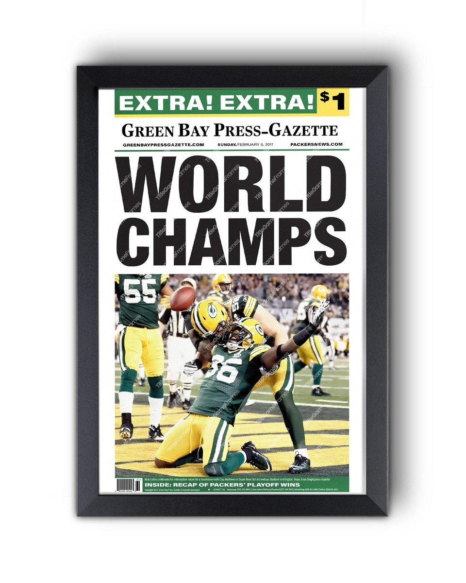 2011 Green Bay Packers Super Bowl Champions XLV 45 Framed Front