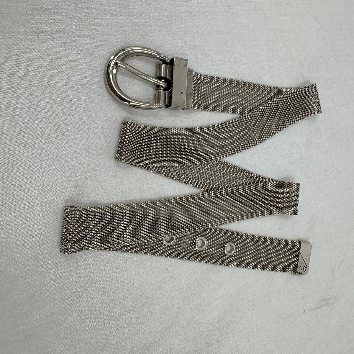 80s 90s vintage mesh stainless belt USA製 Vintage Silver Mesh Belt. heavy weight | eBay