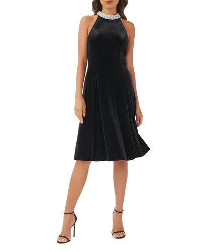 Adrianna Papell verziertes Samtkleid für Damen schwarz B4HP 199 $ - Bild 4 von 12