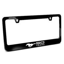 Ford Mustang 50 Years Black Metal License Plate Frame Made In Usa Warranty Ford Mustang 50 Years Black Metal License Plate Frame Made In Usa Warranty