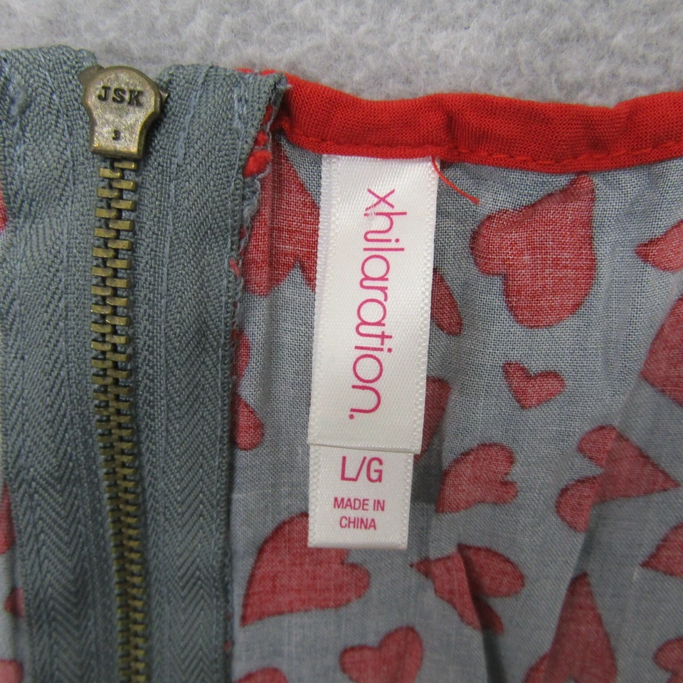 Xhilaration Niñas Top Camisa Blusa Grande Rojo Corazón Sin Mangas Amor San Valentín Foto 4 de 4