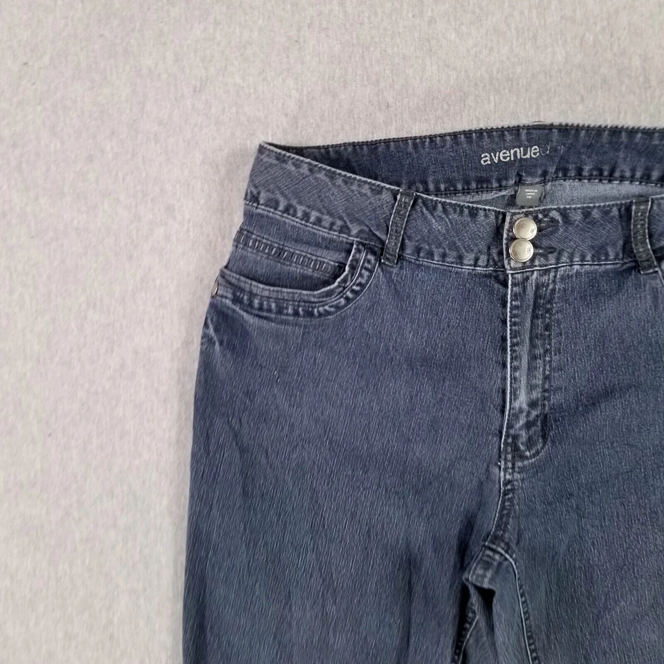 Jeans ajustados Avenue Denim talla 14 vintage descoloridos lavados rotos Foto 2 de 4