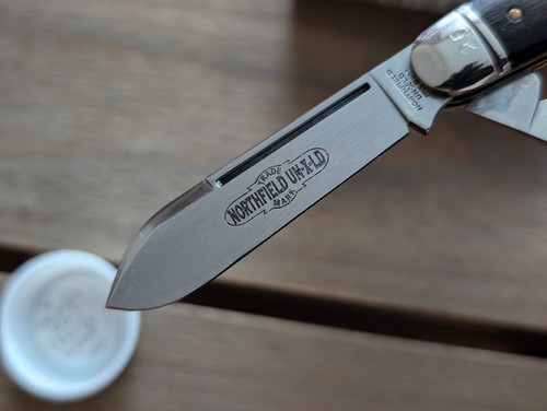 GEC Great Eastern Cutlery #56 Northfield Dogleg Jack 562211BEJ Ebony Wood - Picture 5 of 14
