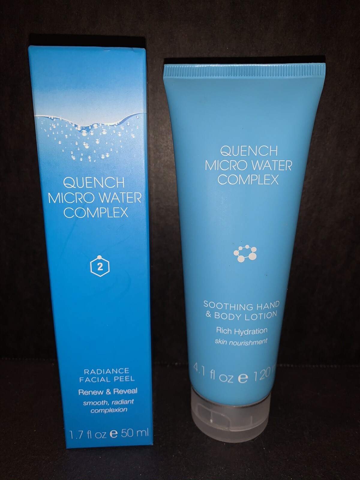 QUENCH MICRO WATER COMPLEX RADIANCE FACIAL PEEL & SOOTHING HAND BODY