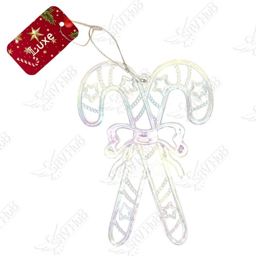Iridescent Christmas Hanging Ornaments, Baubles , Angel, LED Star Light Rainbow - Picture 25 of 64