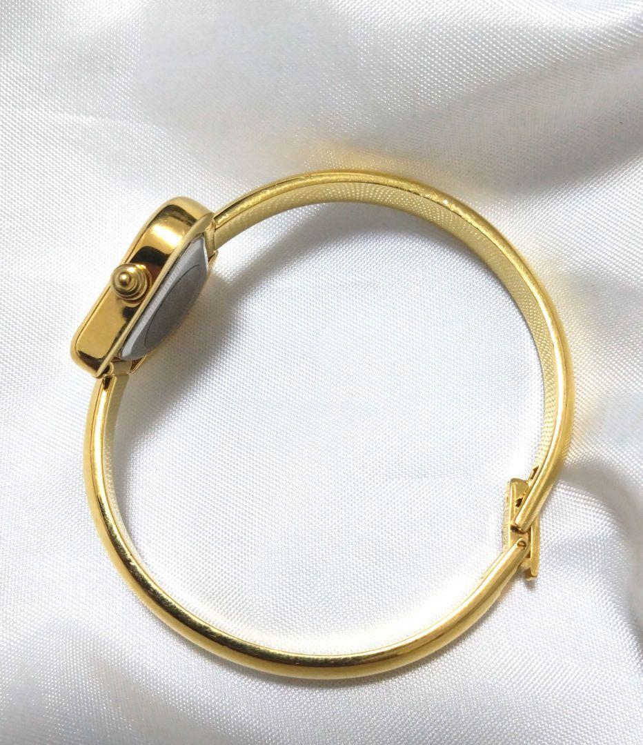 80s イヴ・サンローラン YSL gold l bangle Yves Saint Laurent 1990s Gold Plated Bangle Watch – Lorinaté