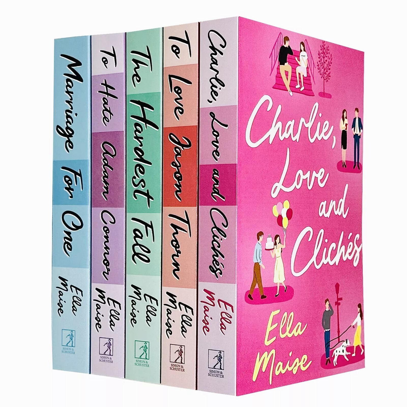 Ella Maise Collection 5 Books Set Charlie Love Cliches, Love Jason, Hardest Fall