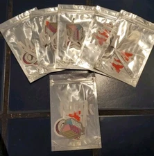 MILK MAKEUP COSMETICS WHITE METAL SLANTED TIP TWEEZERS & STICKERS PACK LOT/6 