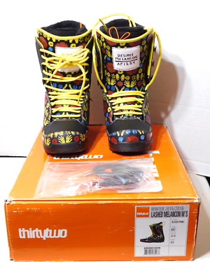 NIB thirtytwo Winter 2015/2016 Lashed Melancon Womens Black/Print US6.5/UK4/EU37