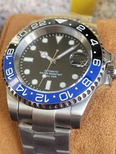 Orologio Uomo 40mm Personalizzato Nero Blu Seiko TMI NH35 Automatico Subacqueo 100m BATMAN