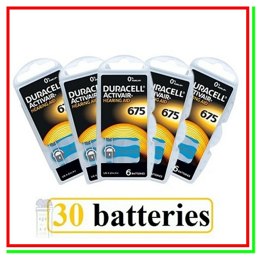 Duracell Easy Tab 675 Blu Batteria Per Apparecchio Acustico 6 Pile - Para-Farmacia Bosciaclub - Foto 2