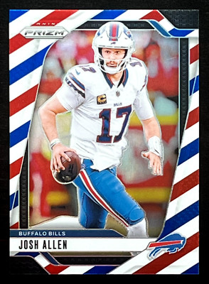 2024 Panini Prizm Josh Allen Red White Blue Parallel Buffalo Bills #28 Prizm