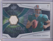 2008 Upper Deck Icons Chad Henne Future Star Materials Jersey Miami Dolphins