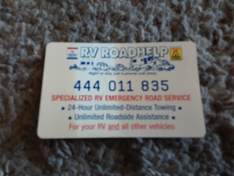 VINTAGE RV ROADHELP MEMBERSHIP CARD  ALLSTATE & KOA