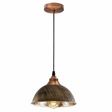 Image of Vintage Industrial Dome Pendant Light E27 Metal Ceiling Hanging Retro Lamp