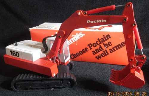 Vintage Conrad Poclain 160 Excavator Toy Model 2897 Scale 1/50 Made in Germany - Picture 4 of 9