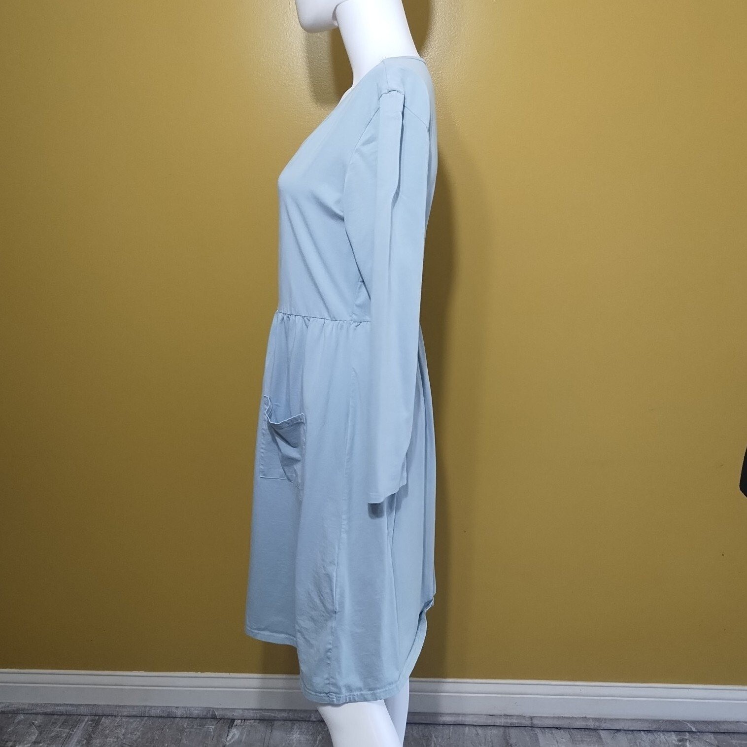 Ouges Long Sleeve Cotton Shift Dress Size L - image 2