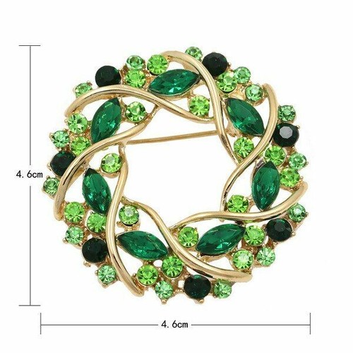 Flower Garland Brooch Pin Crystal Rhinestone Dress Pins Brooches Women's Jewelry - Picture 15 of 18