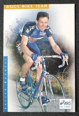 10499 Enrico Bonetti ITA Cycling Autograph Card Original Signed