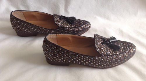 J. Crew Fabric Loafers Tassel Shoes Size 6.5 - Picture 4 of 8