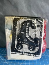 Vtg Roller Skate Latch Hook Kit 3D Latchkits Wilkinson 20"x27" Pink Red Blue