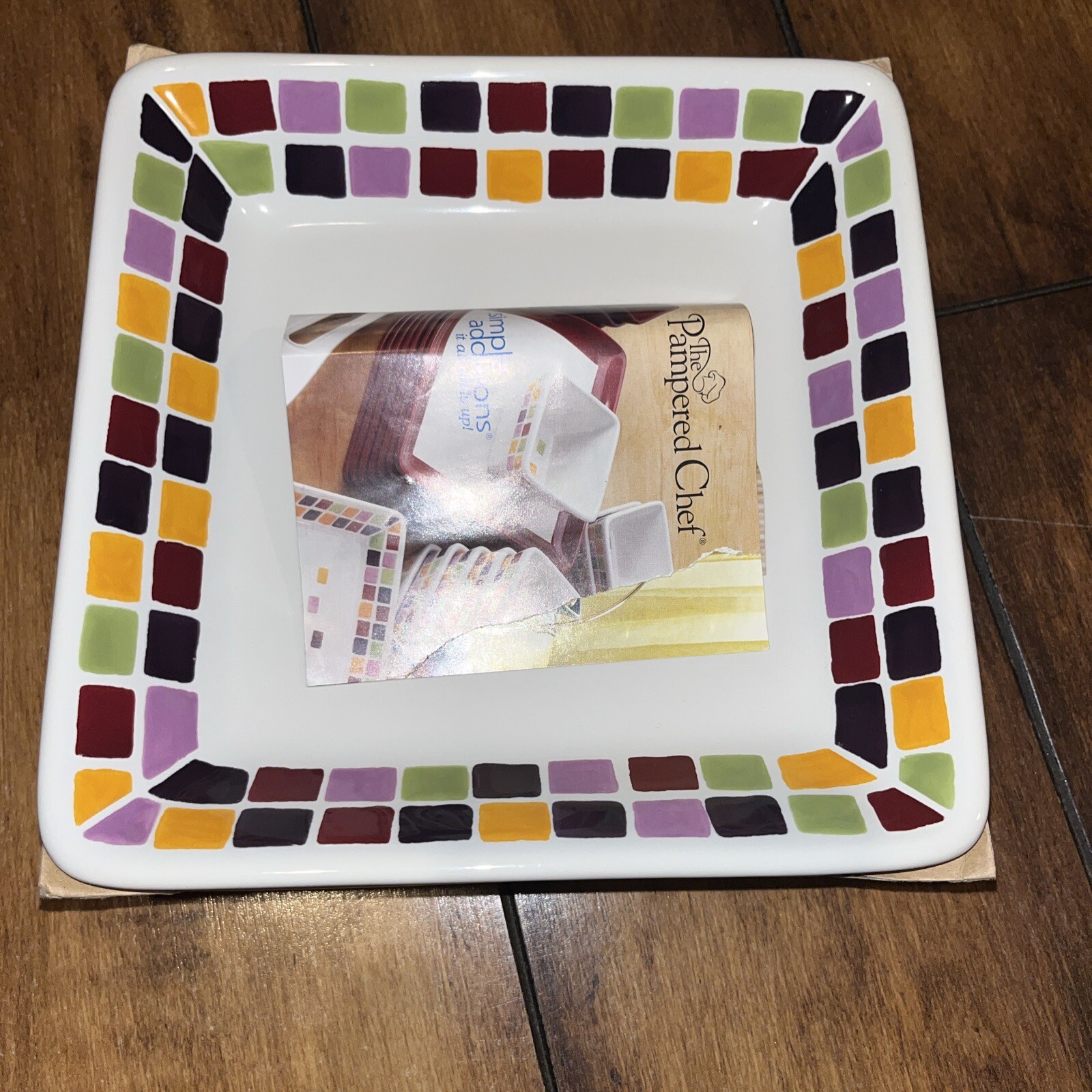 4) Pampered Chef Petite Squares 2051 ~Cranberry~Simple Additions