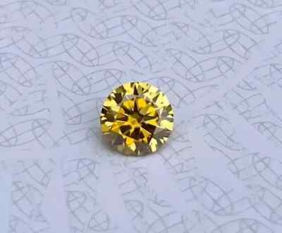 2 Ct Natural Yellow Diamond 8.50 mm Round Cut VVS1 D Grade GDGL Certified A23