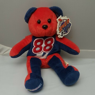 NASCAR Team Speed Bears Authentic Dale Jarrett #88 NWT Red/Navy Blue