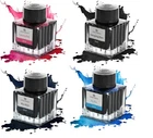 Premium Bottled Ink Bottle 100ml for Fountain Pens, Blue, Black, Pink, BlueBlack