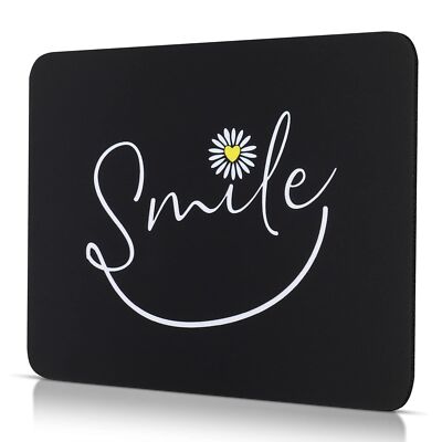 Mousepad Klein - 240 x 200 mm Mauspad mit Motiv rutschfest Mouse Pad Schwarz