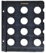 1 Whitman Blank Album Page 2118 For 29mm Coins US Large Cents / Medals 12 Ports