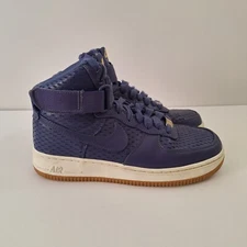 Nike Air Force 1 HI PRM Premium Dark Purple Basketball Shoes Sneakers Women 8.5