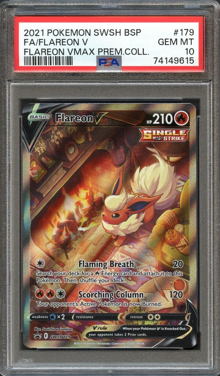 PSA 10 GEM MINT FLAREON V ALT ART BLACK STAR PROMO SWSH179 PSA 10 GEM MINT FLAREON V ALT ART BLACK STAR PROMO SWSH179