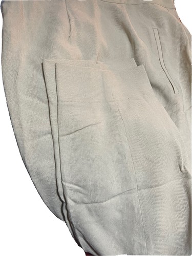 Philippe Adec ~France Smart Classic Tailored Ivory Dress Trousers: FR 50 (UK 22) - Picture 7 of 9
