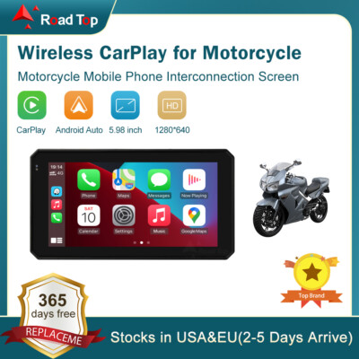 5.98  IPS Touch Screen Portable Motorcycle Navigator Wireless CarPlay Waterproof