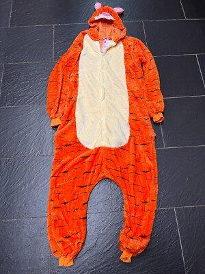 Winnie The Pooh Tigger Orange Adults Onesie0 Fancy Dress Costume