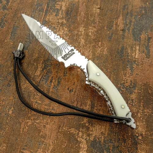 IMPACT CUTLERY RARE CUSTOM D2 FULL TANG MIRROR POLISHED BUSHCRAFT SKINNING KNIFE - Picture 4 of 8