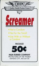 vtg condom machine decal sticker vending NOS The Screamer 50 cent