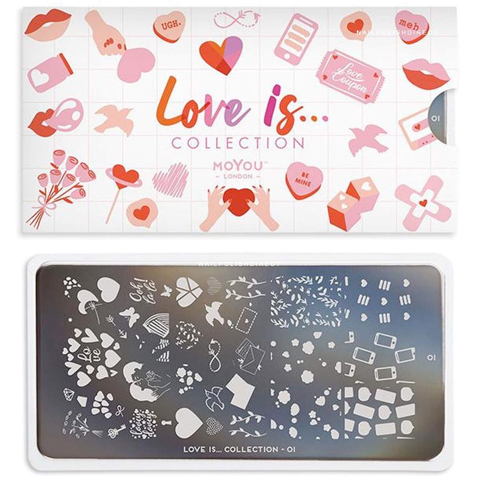 Moyou London Nail Art Image Plate - Love Is... 01