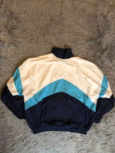 Chaqueta cortavientos Ellesse vintage ligera años 90 color blanco como nueva talla M - Imagen 3 de 5