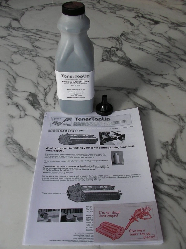 Bottle of Toner Refill for Xerox 4035 5337 5340 5350 5845 Vivace 400 6R396 5R311 - Image 2 of 2