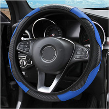 Car Steering Wheel Cover, Microfiber PU Leather Elastic Carbon Fiber Auto Steeri
