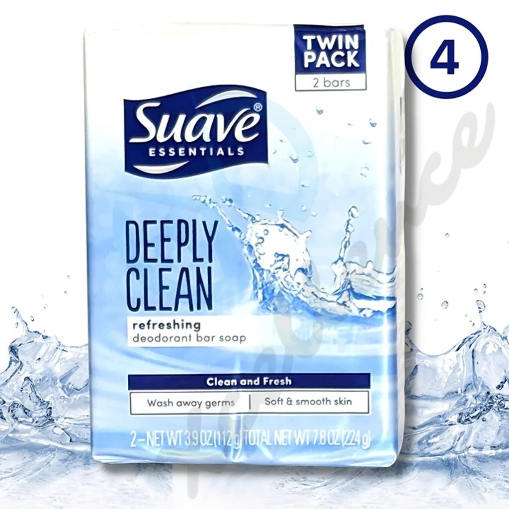 Suave Deeply Clean Refreshing Deodorant Bar Soap Clean & Fresh 3.9 oz