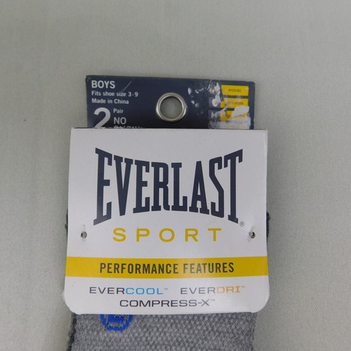 5 Pair Everlast Sport Boys Socks Size 3-9 - No Show & Compression Crew #4975 - Picture 3 of 9