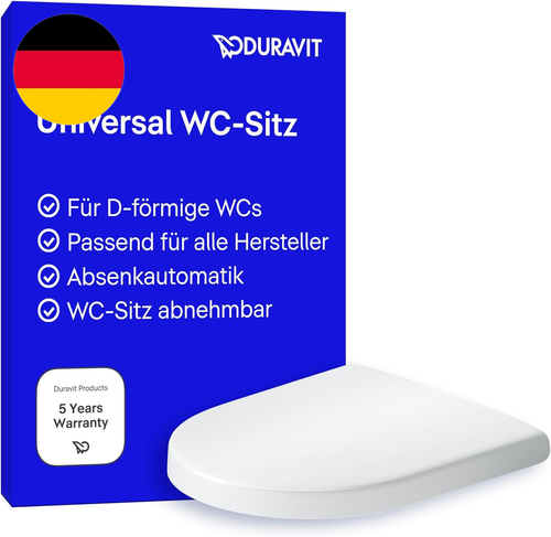 Duravit Wc-Sitz Univavo, Wc-Sitz D-Shaped Compact, Klobrille Mit Doppelter Absen - Bild 12 von 12