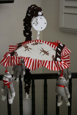 Sock Monkey Music Crib Mobile Ebay